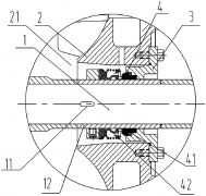雙吸水泵機械密封結(jié)構(gòu)圖 雙吸水泵機械密封結(jié)構(gòu)圖